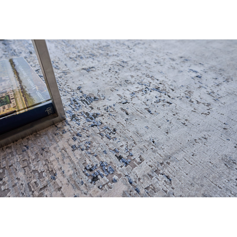 Intrigue Area Rug in Navy Blue, Rectangle 9' x 12'