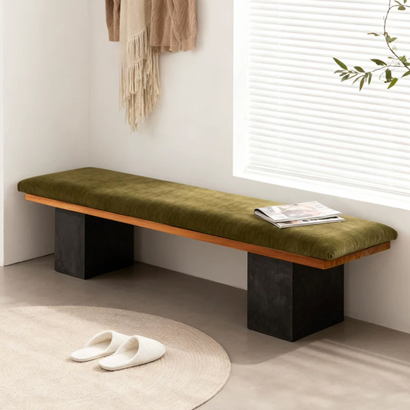 Banc rembourré vert, Vert
