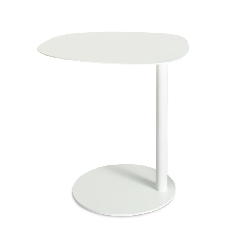 Swole Single End Table, White, 20" H x 20" W x 15" D