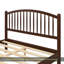 Structure de grand lit avec tête de lit arquée, lit double plateforme en bois, aucun sommier requis, assemblage facile, silencieux, espresso-133408472-133408473
