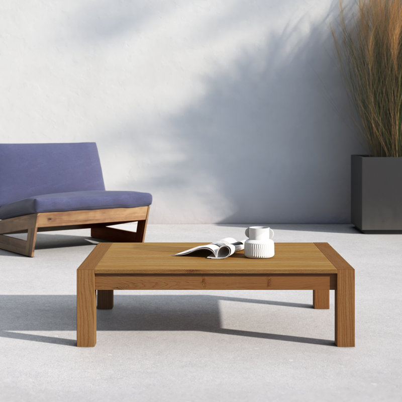 Cambridge Distressed Square Teak Coffee Table by Havenside Home