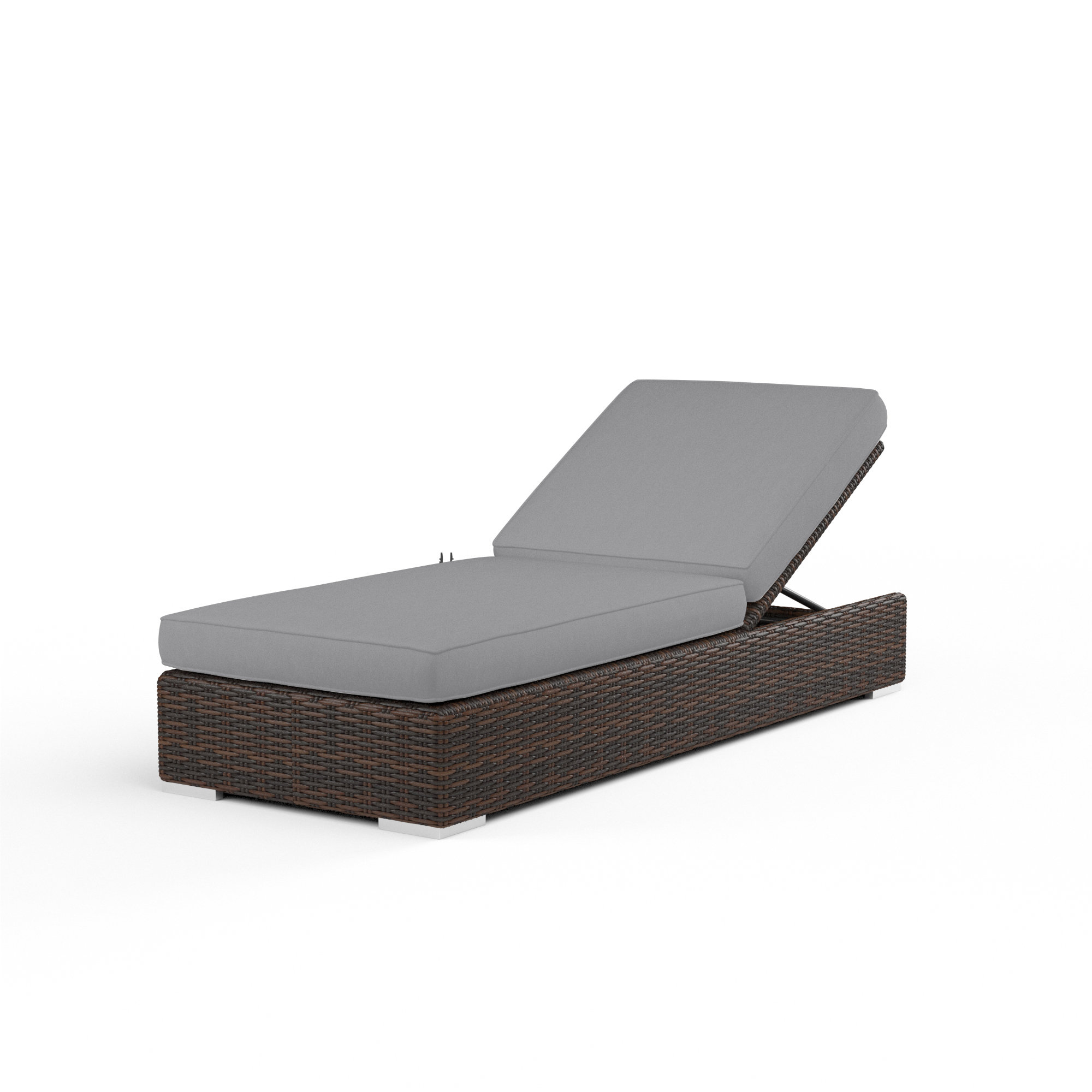 78.75'' Outdoor Resin Wicker Chaise Lounge, Canvas Granite Sunbrella® Canvas
