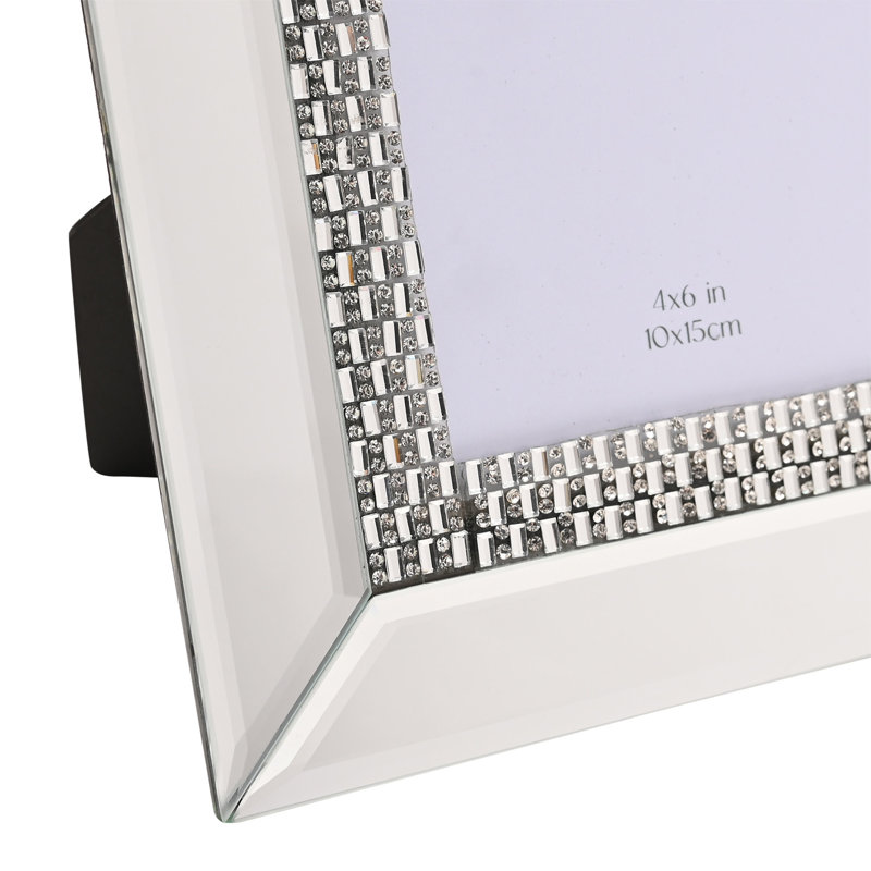 Silver Glass Picture Frame, 10.2cm x 15.2cm