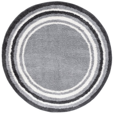 Maudeen Border & Stripe Shag 200 Performance Striped Rug