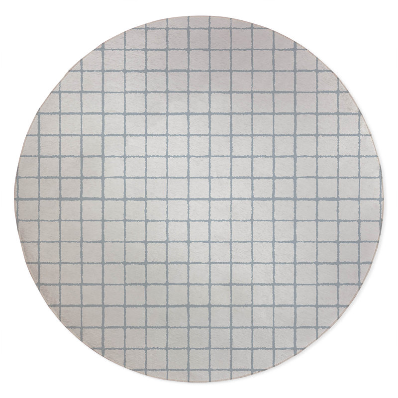 Rebar Non-Slip Outdoor Rug, Round 5'