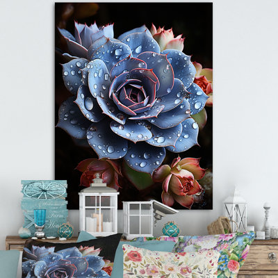 " Blue Succulent Bloom II "