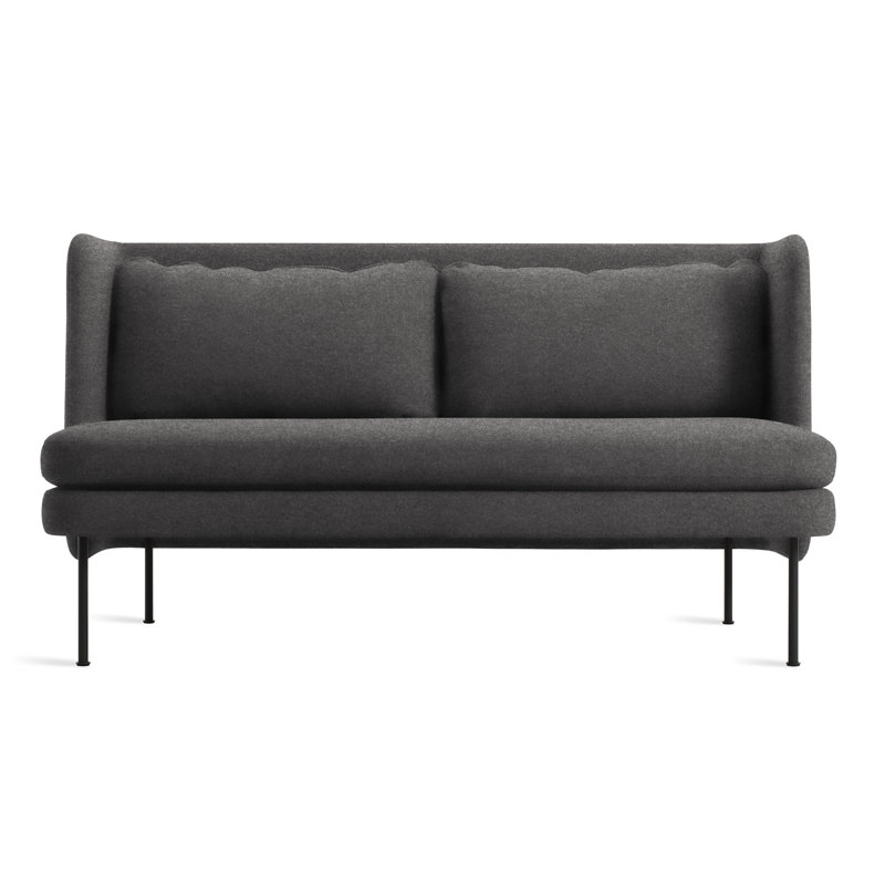 Bloke Loveseat, Gabro Gray Wool Blend