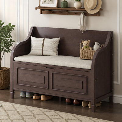 Banc de rangement rustique multifonctionnel