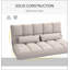 Canapé-lit convertible, canapé-lit pliant, chaise longue d'invité avec 2 coussins, dossier et appui-tête réglables, L 51,25 po-1667544463