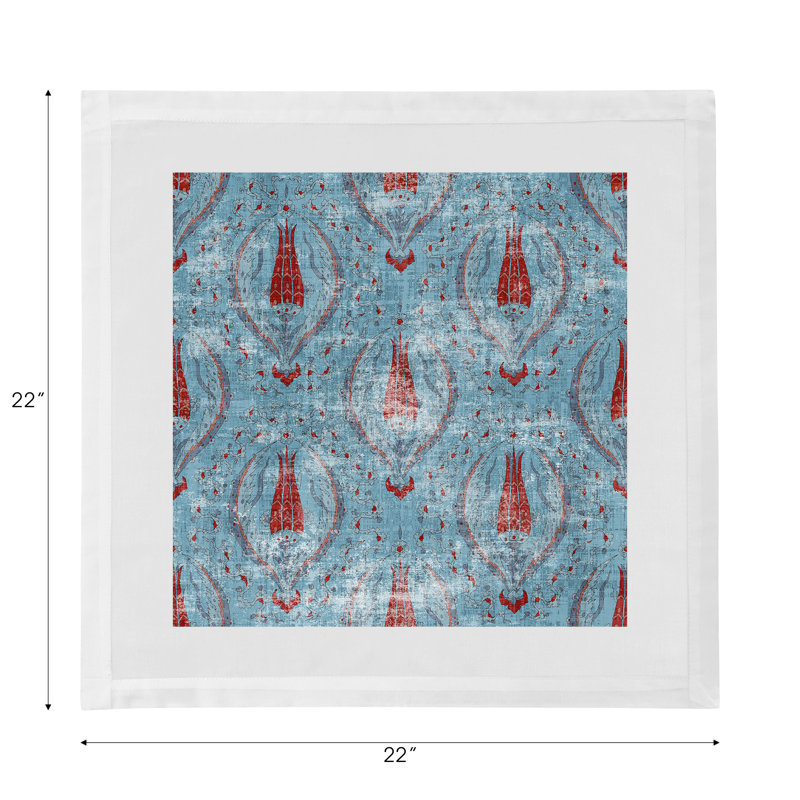 Byzantine Jewel Cotton Sateen Dinner Napkins, Blue