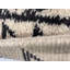 Tapis noir / beige en coton / laine marocain rectangulaire fait à la main 8 pi 1 po x 10 pi