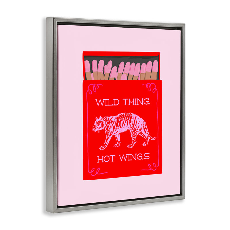 Cadre flottant Wild Thing Matchbox, design par Cherrywood Lane, Cadre flottant gris lustré, H 21 po x l 17 po