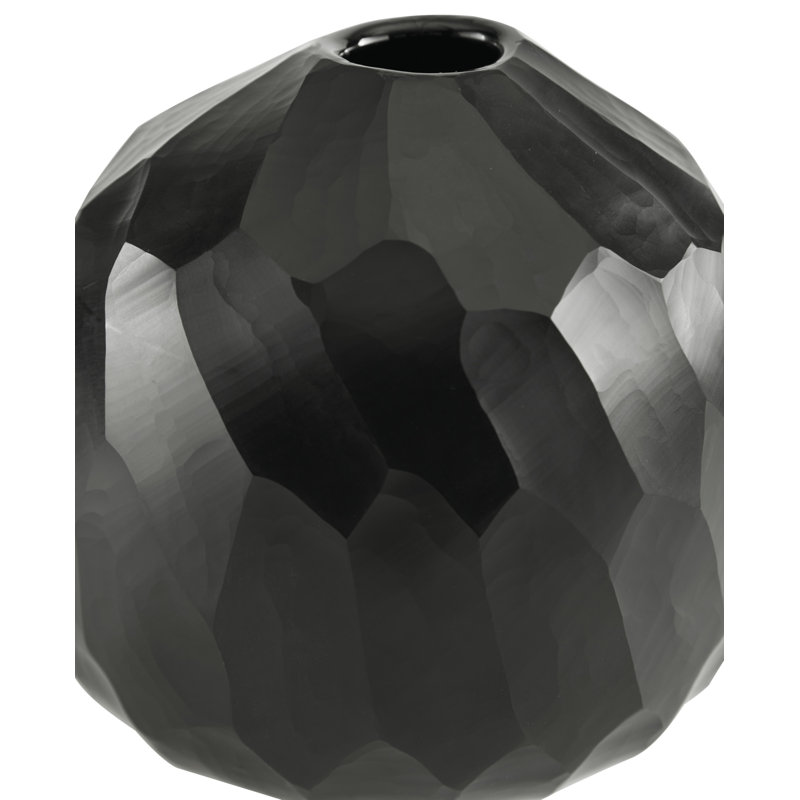 Clear Glass Decorative Floor Vase, 7-inch