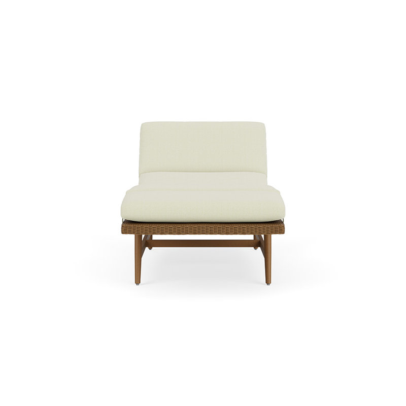 Cascade Outdoor Chaise Lounge, Bamboo Bay Meadow, Hickory