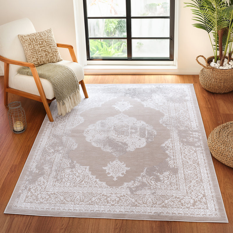 Machine Woven Beige/Cream/Grey/White Indoor Rug, Rectangle 200 x 275cm