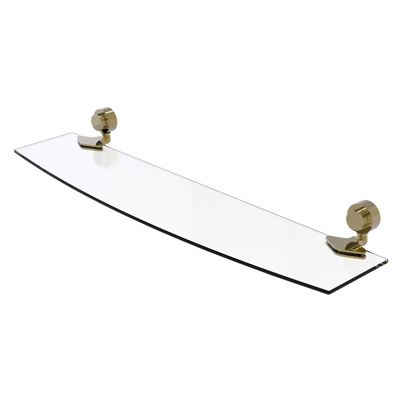 Venus Bracket Shelf, Unlacquered Brass, 24" W x 5.5" L