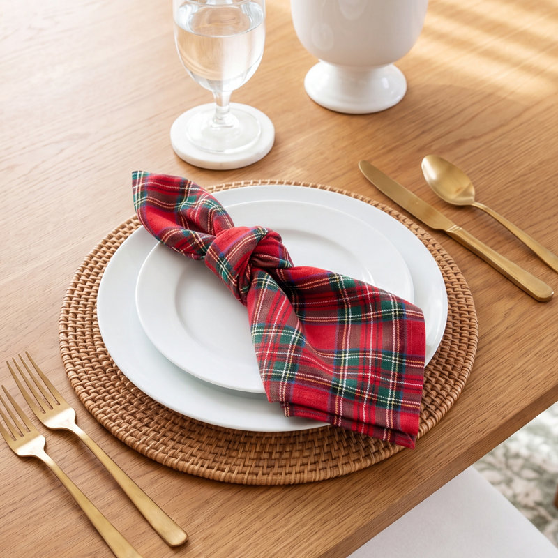 Sandara Plaid 18" Cotton Napkin
