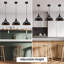 Luminaire suspendu noir mat, luminaire suspendu industriel rétro pour îlot de cuisine, grange, salle à manger, ensemble de 2