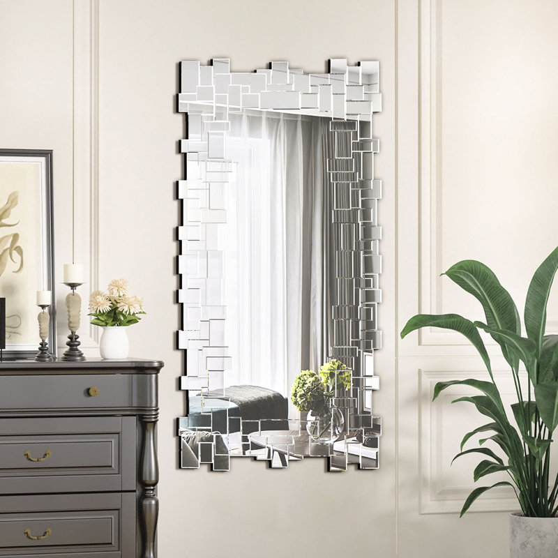 Miroir mural pleine grandeur en verre