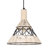 12"W Sandy Bohemian White Cone Shade Pendant