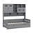 Platform Bed With Twin Size Trundle, All-In-One Cabinet And Shelf-107330296-107330297