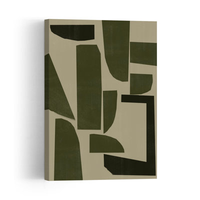 Ombres abstraites, art mural contemporain audacieux