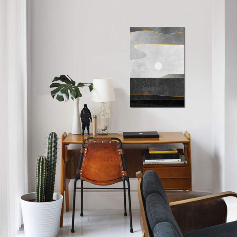 « minimal landscape vi », impression sur toile, H 18 po x l 12 po x P 1,5 po, Pas de tapis, Toile tendue