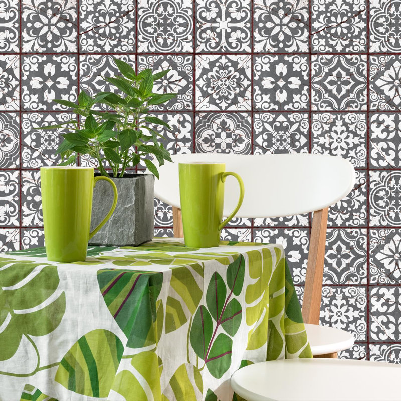 Emilyn 15cm W x 15cm L PVC Peel and Stick Mosaic Tile