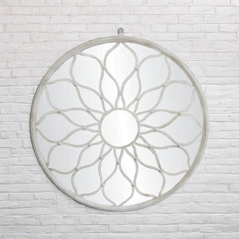 Potlatch Metal Circle Floor Mirror