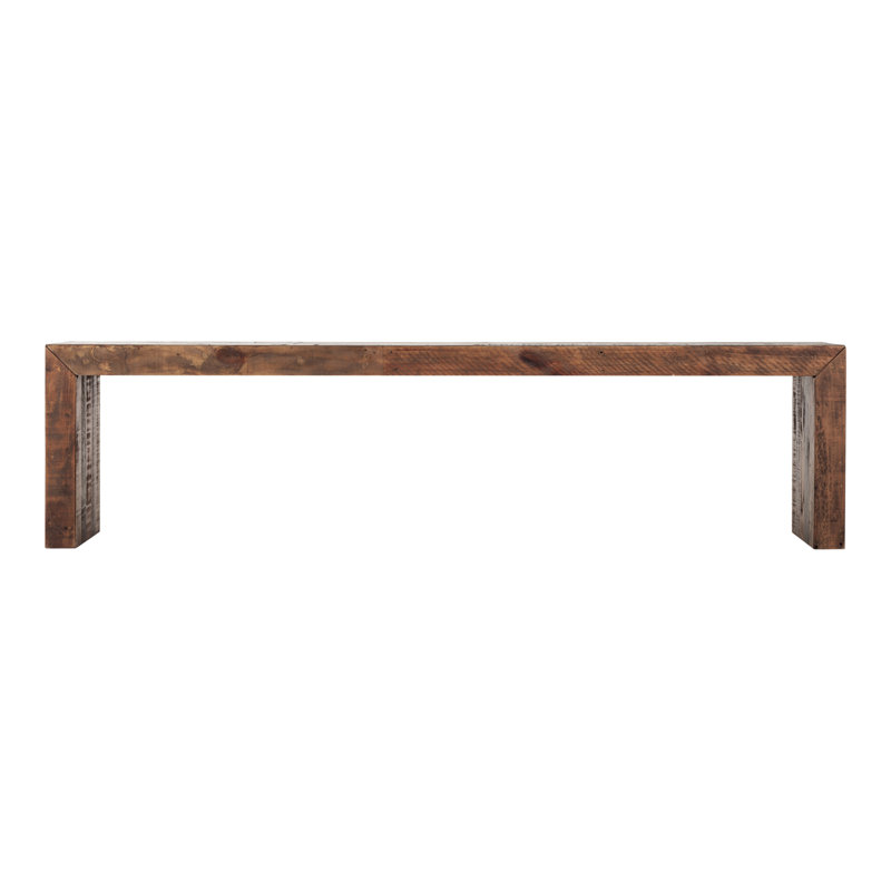 Wood Bench, Brown, 18" H x 71" W x 15" D