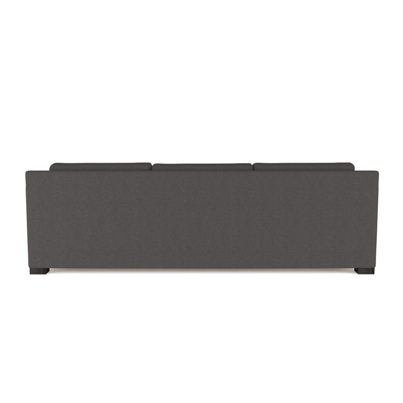 Mercer Track-Arm Sofa, Ebony, 33.5" H x 108" W x 39" D, Box Weave Linen Graphite