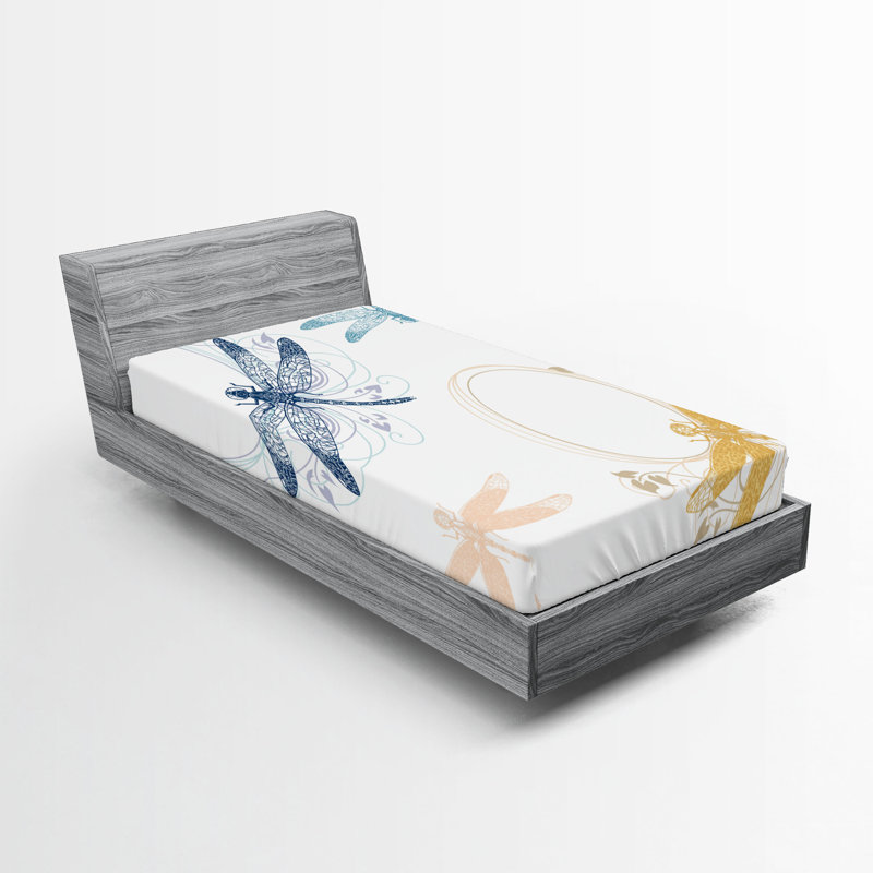 Multicolore Ambesonne, Drap-housse de taille simple