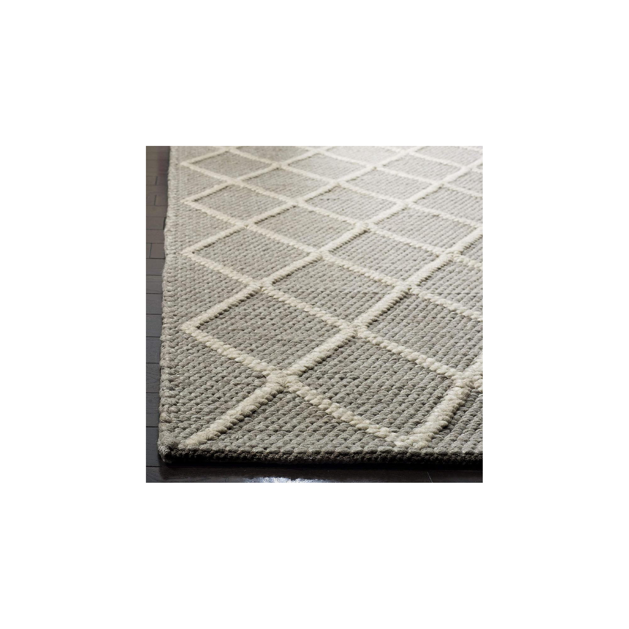 Russo Geometric Handmade Flatweave Gray Area Rug, Runner 2'3" x 16'