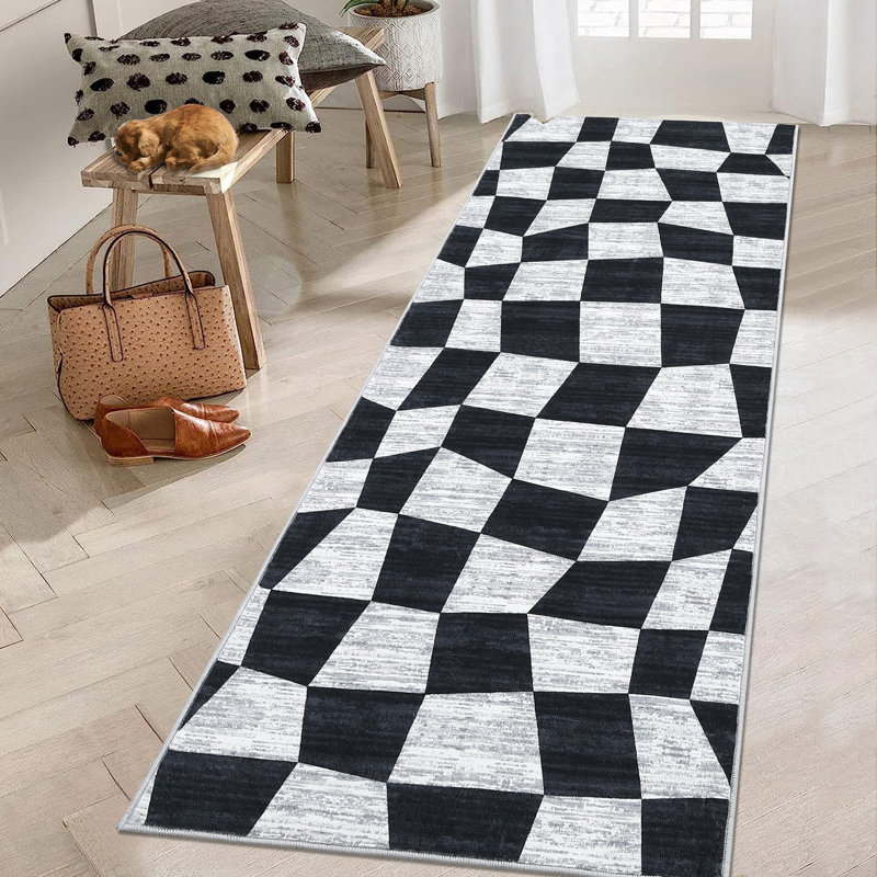 Tapis Aoi avec envers antidérapant, Tapis de couloir 2 pi x 6 pi