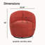 Chaise pivotante 360 en corail - pour une assise confortable moderne avec revêtement-121084457