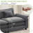86'' Wide Comfy Cloud Couch Sectional Loveseat Sofa With 2 Ottoman-1684640069