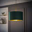 Afzaal Linen Blend Drum Lamp Shade ( Slip-On ) in Green-570475326