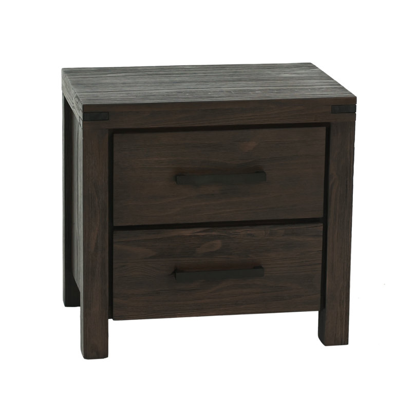 Bedroom Furniture Simple Nightstand Drawers Bed Side Table Solidwood
