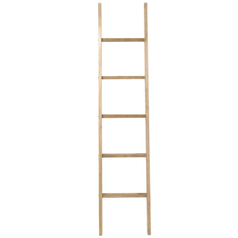 Échelle de couverture en bois 6,4 pi, Brun