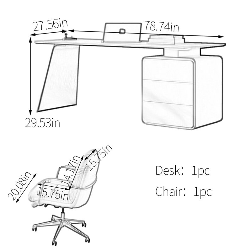Ferber, 29.53" H x 78.74" W x 27.56" D