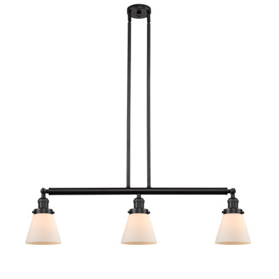 Luminaire suspendu linéaire à 3 lumières pour îlot de cuisine Montano