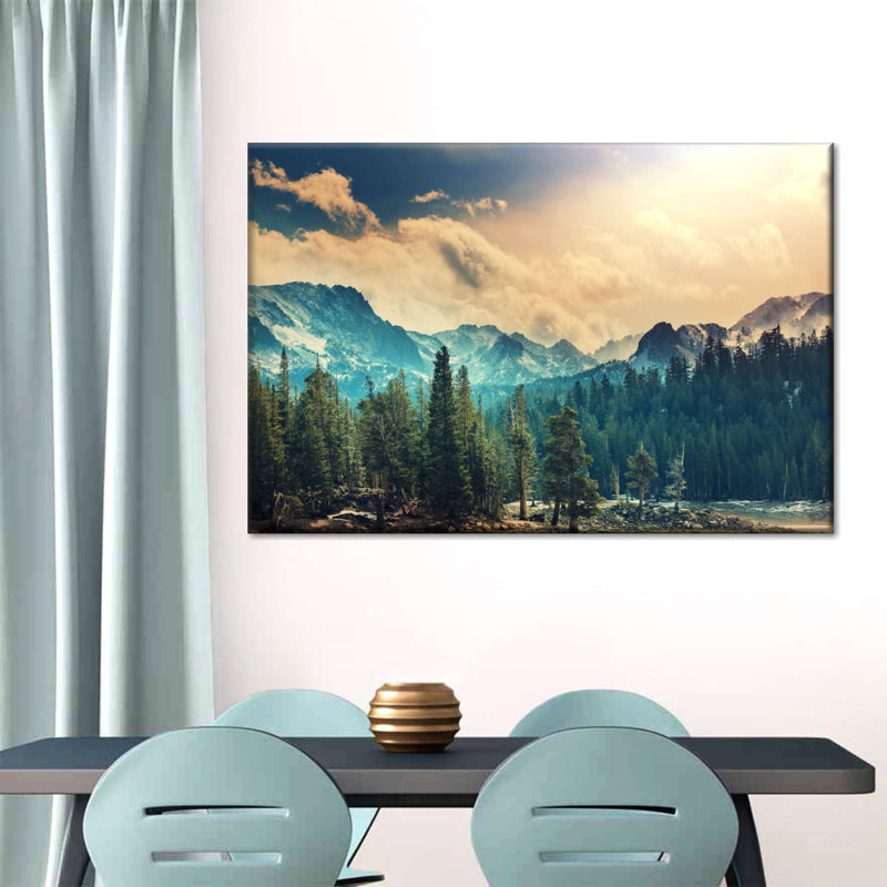 Sierra Nevada Mountainscape sur impression sur toile, H 8 po x l 12 po x P 1 po