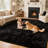 Soft Black Shag Area Rug-363783219-344498116