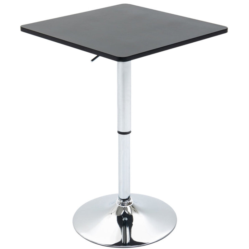 Chemarin Metal Base Dining Table, Black