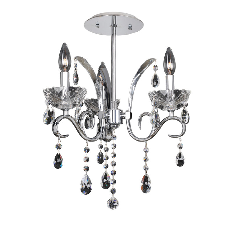 Plafonnier encastré Catalani 3 LT chrome / transparent Allegri