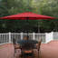 Parasol de marché extérieur 9 pi avec bouton inclinable, manivelle et 8 nervures robustes pour le jardin-111023791