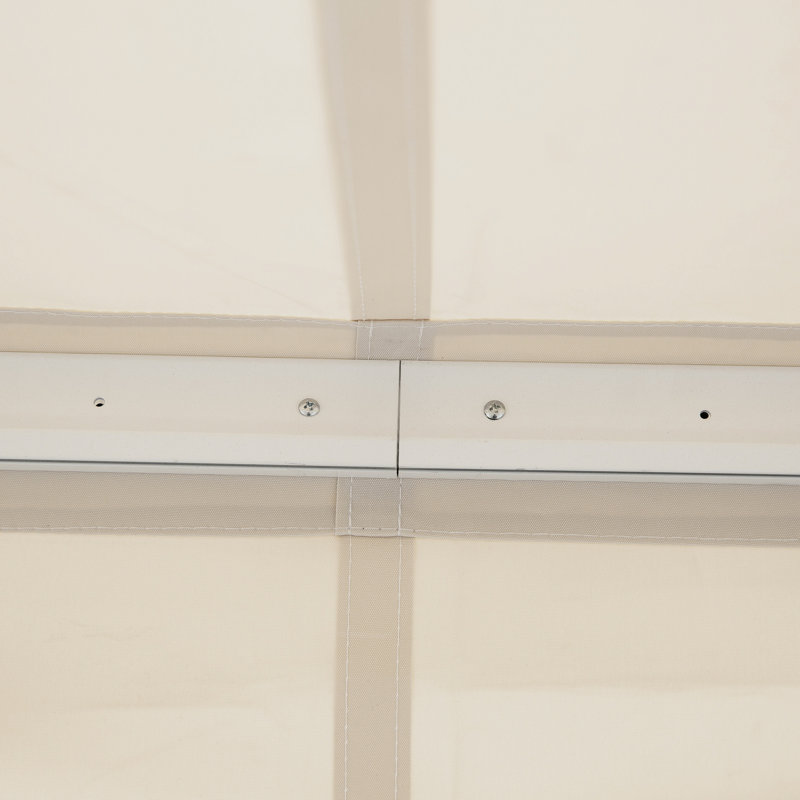 Auvent rétractable pour terrasse 8 pi x 7 pi - Pare-soleil d'extérieur manuel à abat-jour, beige, réglable, 7 pi, stable, chauffant, hauteur réglable