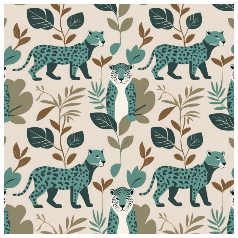 Leopard Leaf Pattern Duvet Covers, Queen