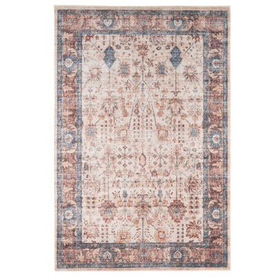 Cahours Vintage Look Cotton Washable Area Rug