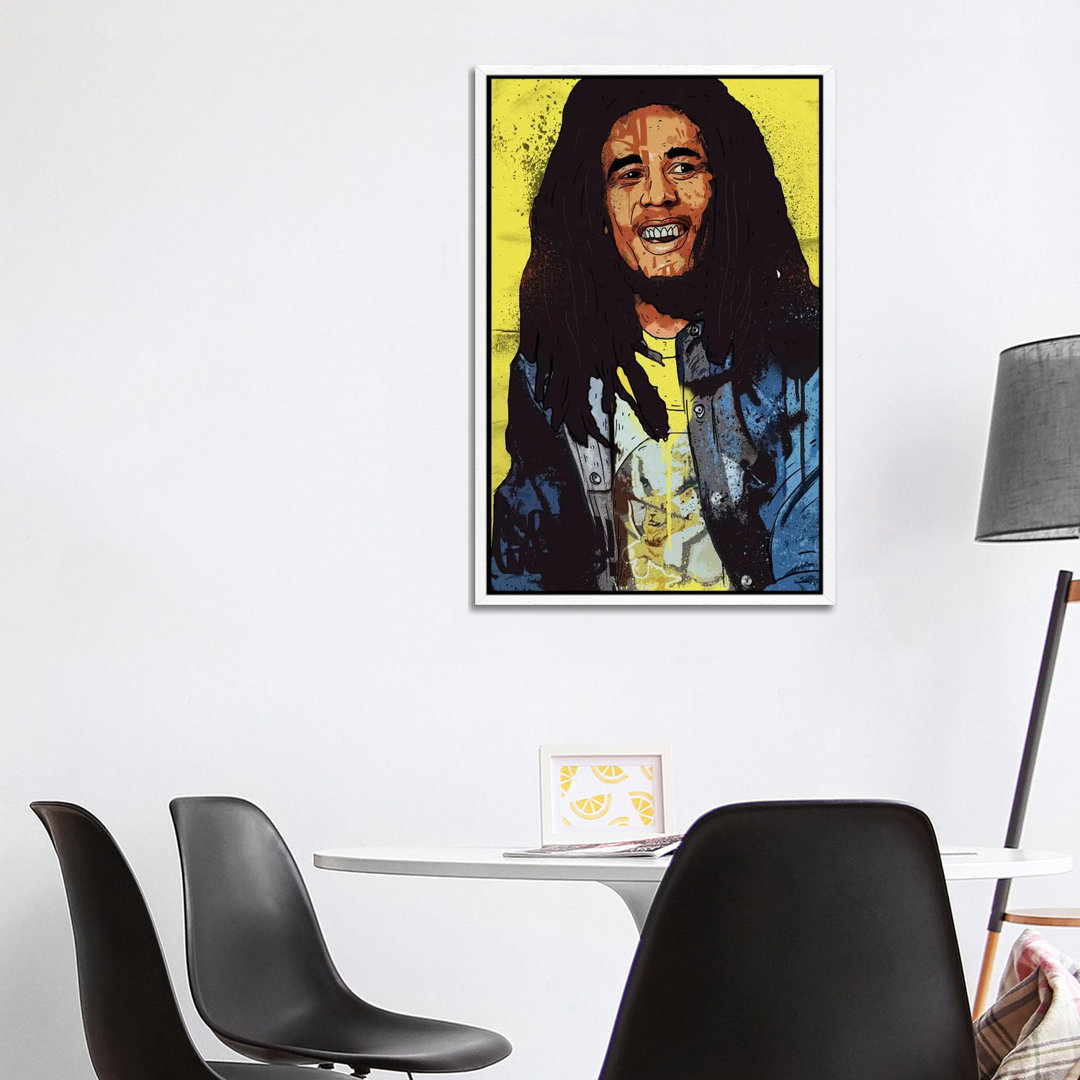 Bob Marley von Nick Cocozza - Floater Frame Gallery-Wrapped Canvas Giclée on Canvas